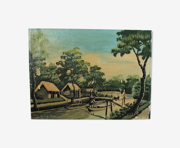 Huile sur toile Vietnam