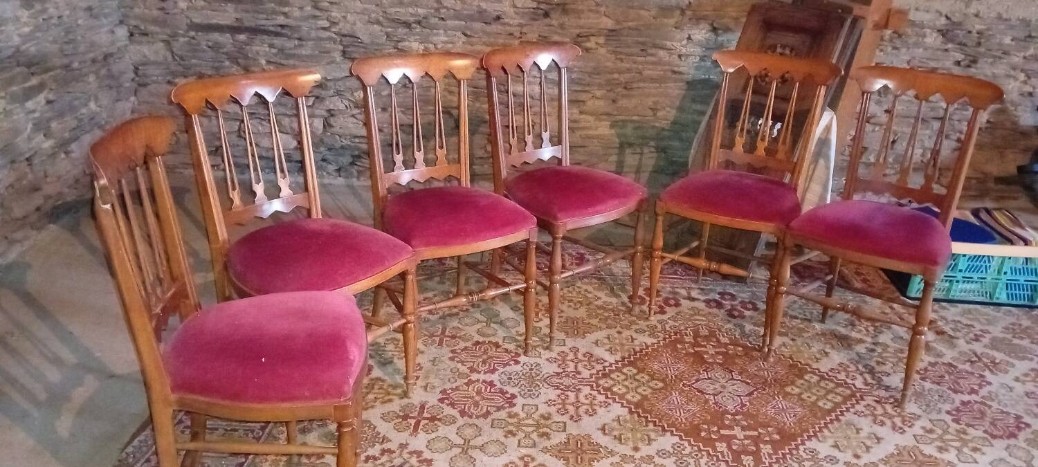 6 chaises fin 19 ème,début 20 ème