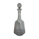 Hand-cut glass decanter, faceted glass cap
