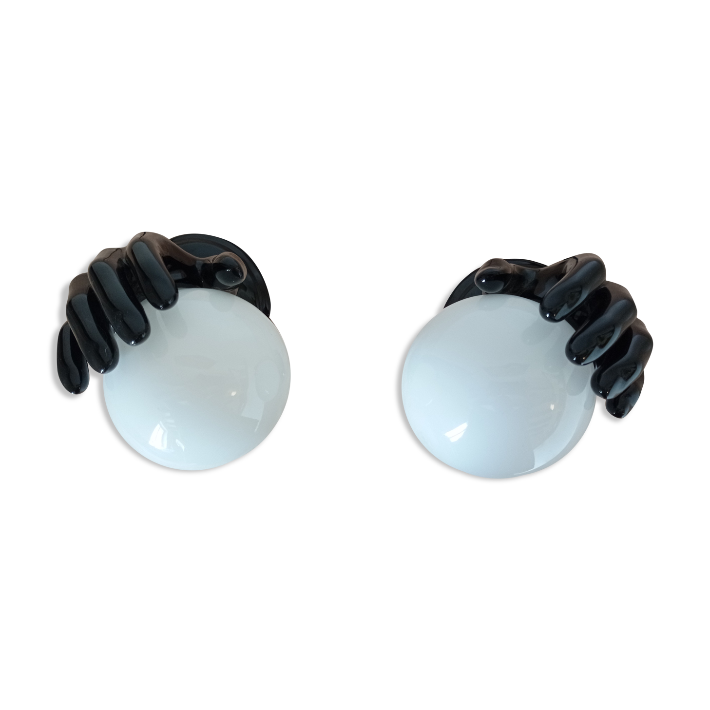 Pair of ceramic lamps or hand sconces