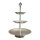 Vintage silver metal display stand – 3 tiers
