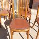 6 Baumann chairs in wood and imitation leather