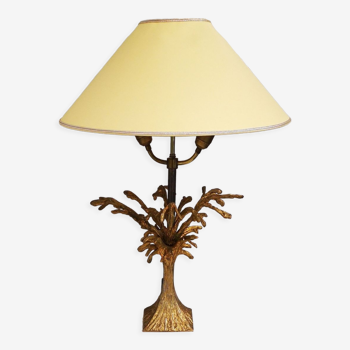 Chiseled bronze table lamp