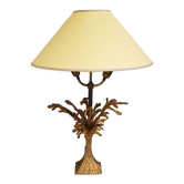 Chiseled bronze table lamp