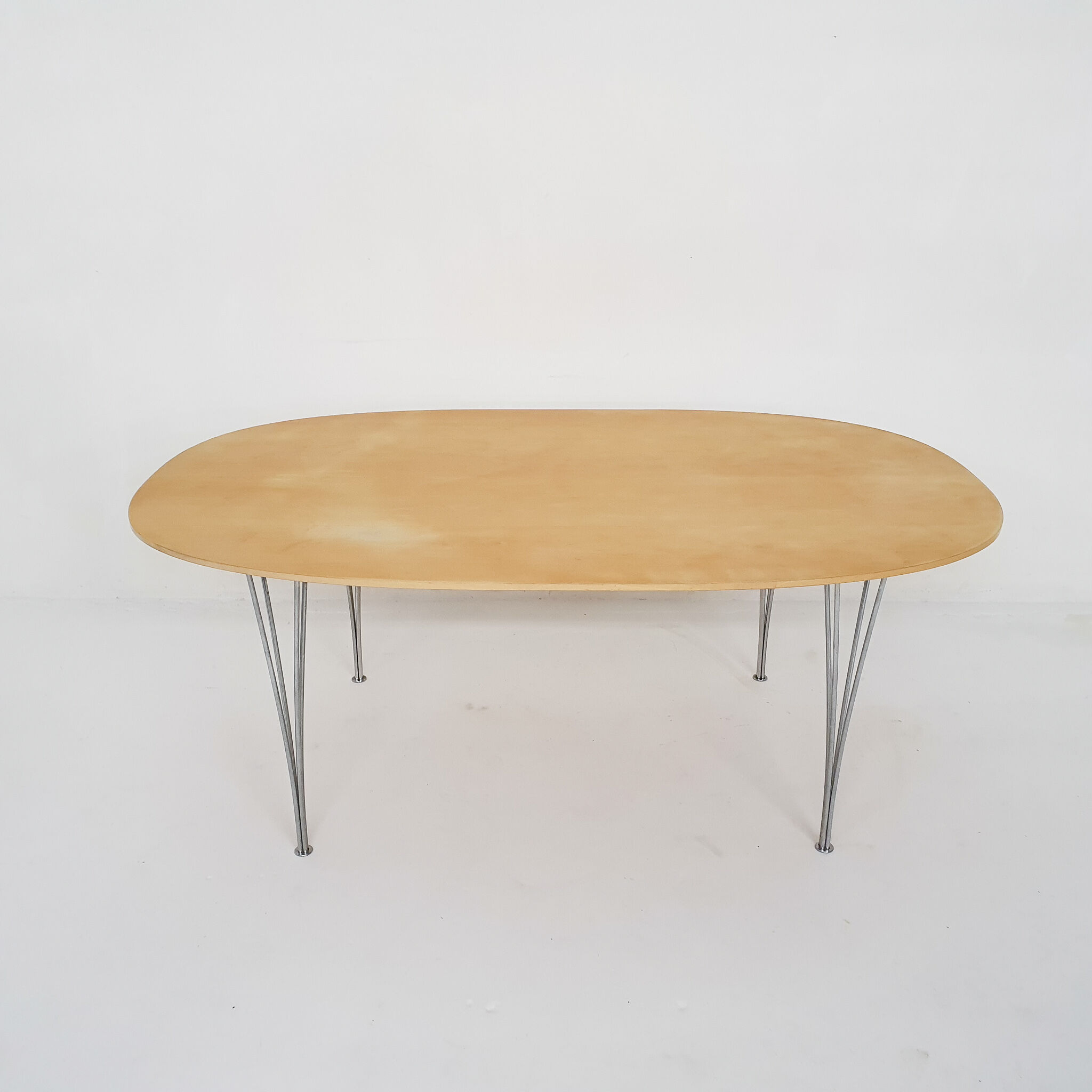 Large "Superellipse B613" dining table by Piet Hein and Bruno Mathsson for Fritz Hansen,Denmark 1994