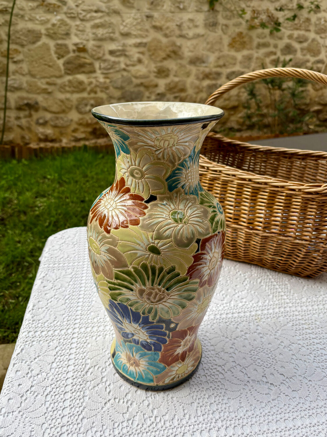 Mosaic ceramic vase