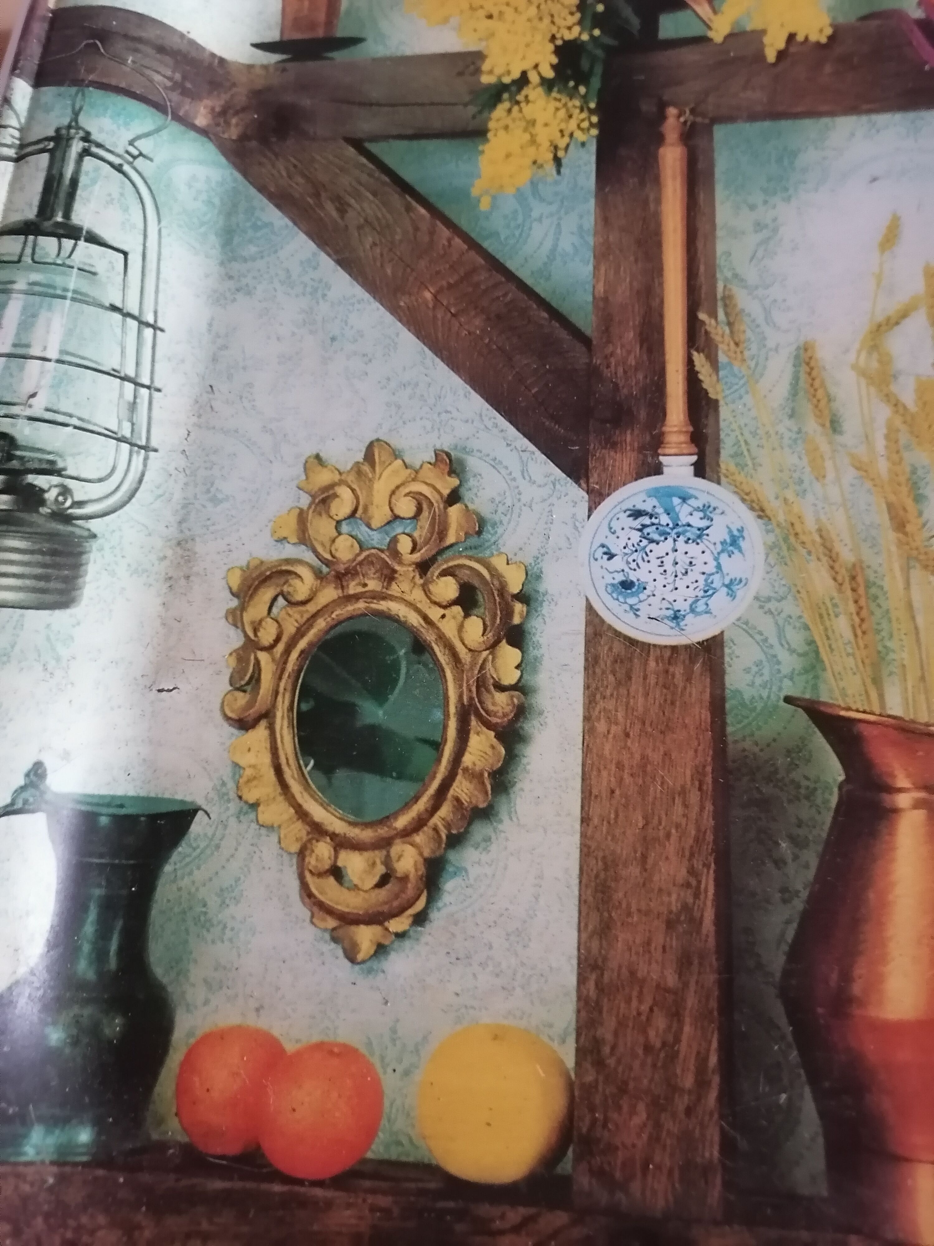 Plate meal sheet metal 1960 signed Clément