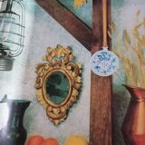 Plate meal sheet metal 1960 signed Clément