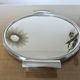 Round mirror tray in chrome-plated brass Art Deco 40s 50s