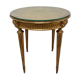 Round table gilded wood louis xvi style under glass