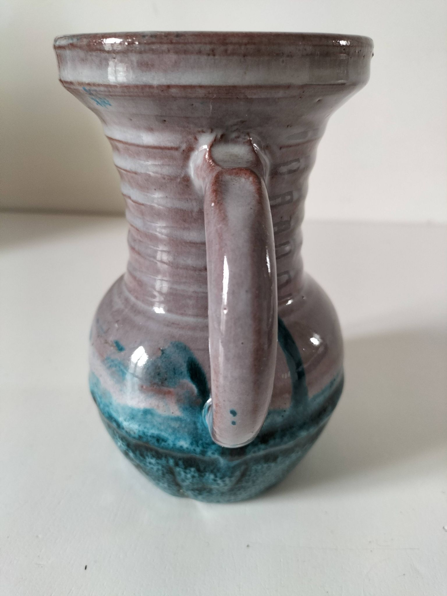 Glazed ceramic pitcher by Pichet Accolay, circa 1955–1965.