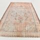 Blush Pink Muted Turkish Vintage Handmade Wool Carpet Rug, 191x316 Cm