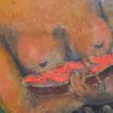 Ancient painting – Two female figures France (attributed), circa 1905–1925