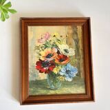 Vintage Painting Bouquet with Anemones