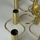 60s 70s 9-bulb ceiling lamp from Leola Leuchten Germany in brass
