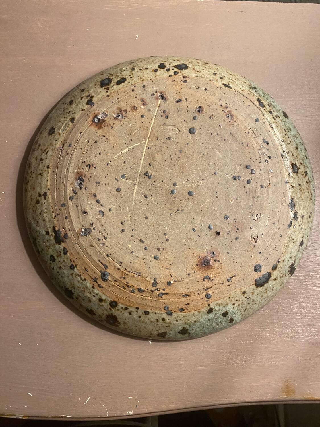 Pyrite stoneware plates