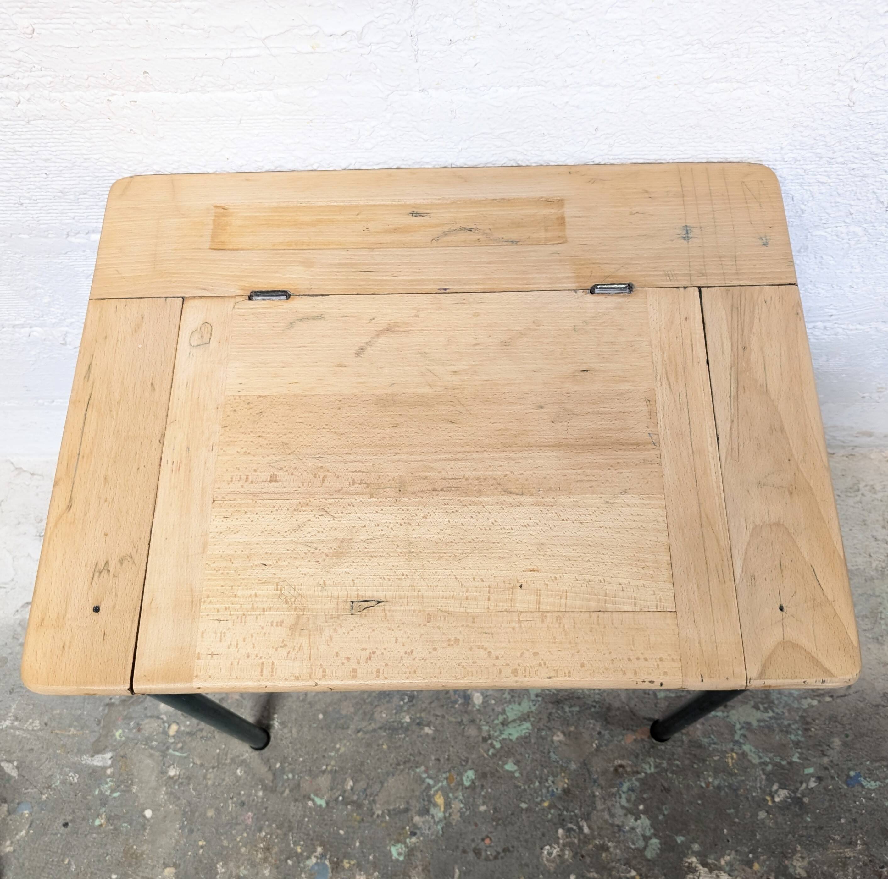 School desk with chest