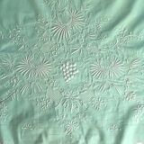 Drap bodé ancien et ses 2 taies brodées