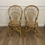 Pair of vintage rattan chairs
