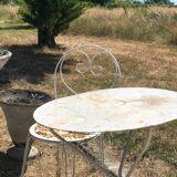 Table jardin avec 2 chaises bistro