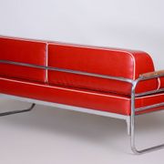 Bauhaus Sofa in Beech & Leather attributed to Thonet, 1930s