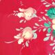 Old Red Plate Signed - Hand-Painted Floral Decoration