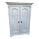 Vintage two-door wardrobe in painted white wood — late 19th century Hungarian style.