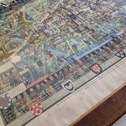 Historical Panorama of the University of Cambridge, Printed in Great Britain, 76 x 61 cm