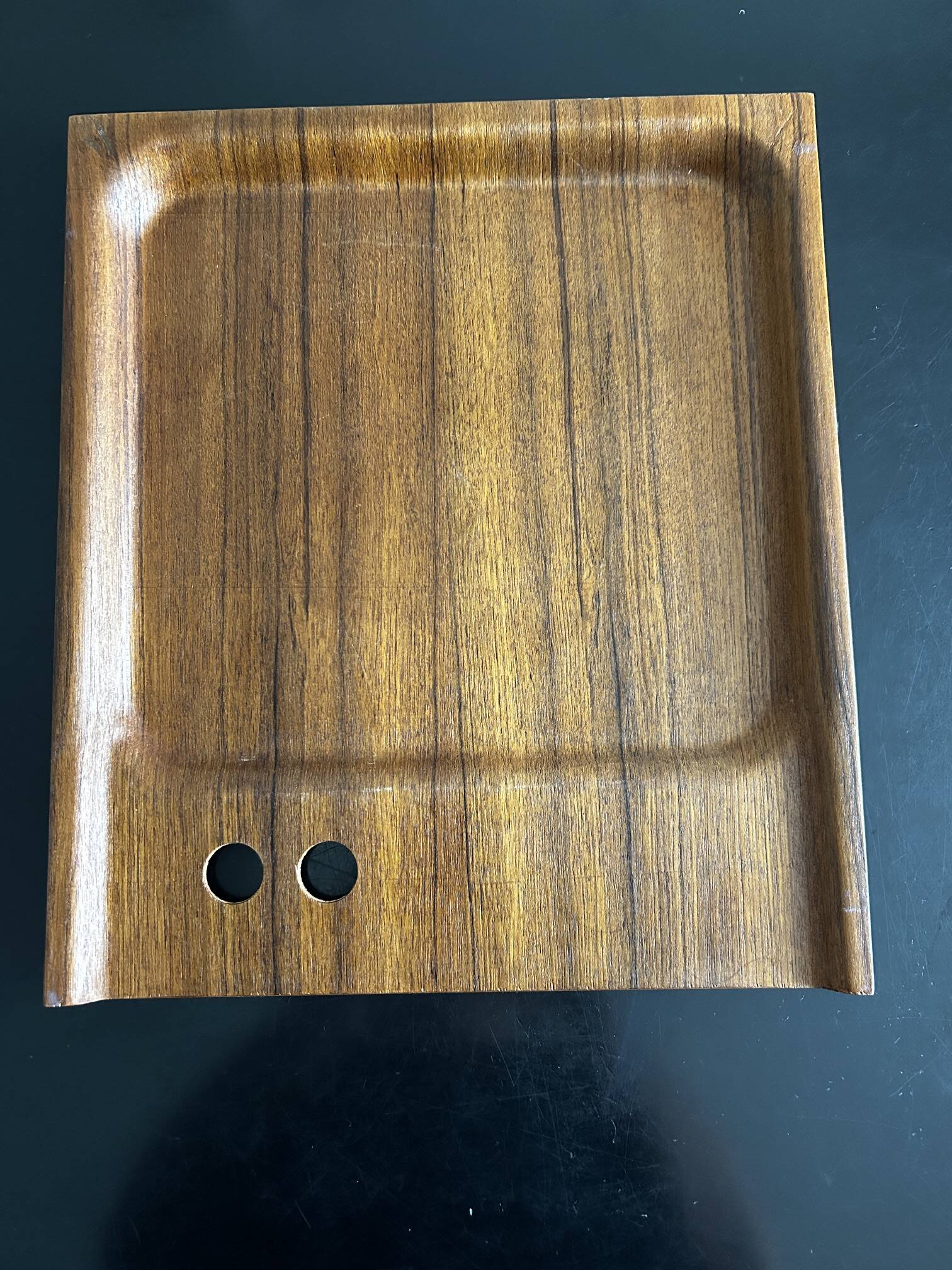 plateau en teck scandinave