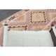 1970s Turkish Oushak Handmade Wool Cotton Pink Runner Rug 98x327