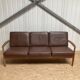 Grete Jalk for France & Son Teak Leather Sofa