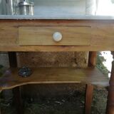 Marble and pine dressing table