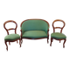 Antique bench and two chairs from an antique Louis XV style living room