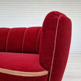 1960s danish vintage 2 seater "banana" sofa