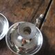 Pair of silver metal cave rat
