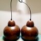 Lot de 2 suspensions métal couleur cuivre
