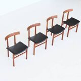 Inger Klingenberg dining chairs teak France & Son Denmark 1960