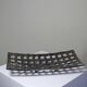 Vintage PTMD Home Collection perforated metal basket, brutalist style.