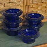 Navy blue candle holders