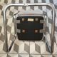 Strafor stainless steel office chair and light grey tweed