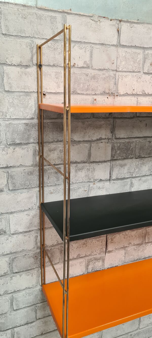 Etagere 1960  string acier 60x17x48 montant  lergere oxidation