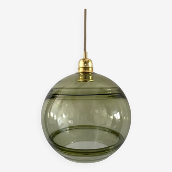 Vintage olive green pendant lamp