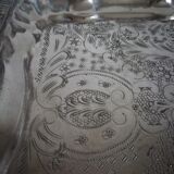 Silver metal tray