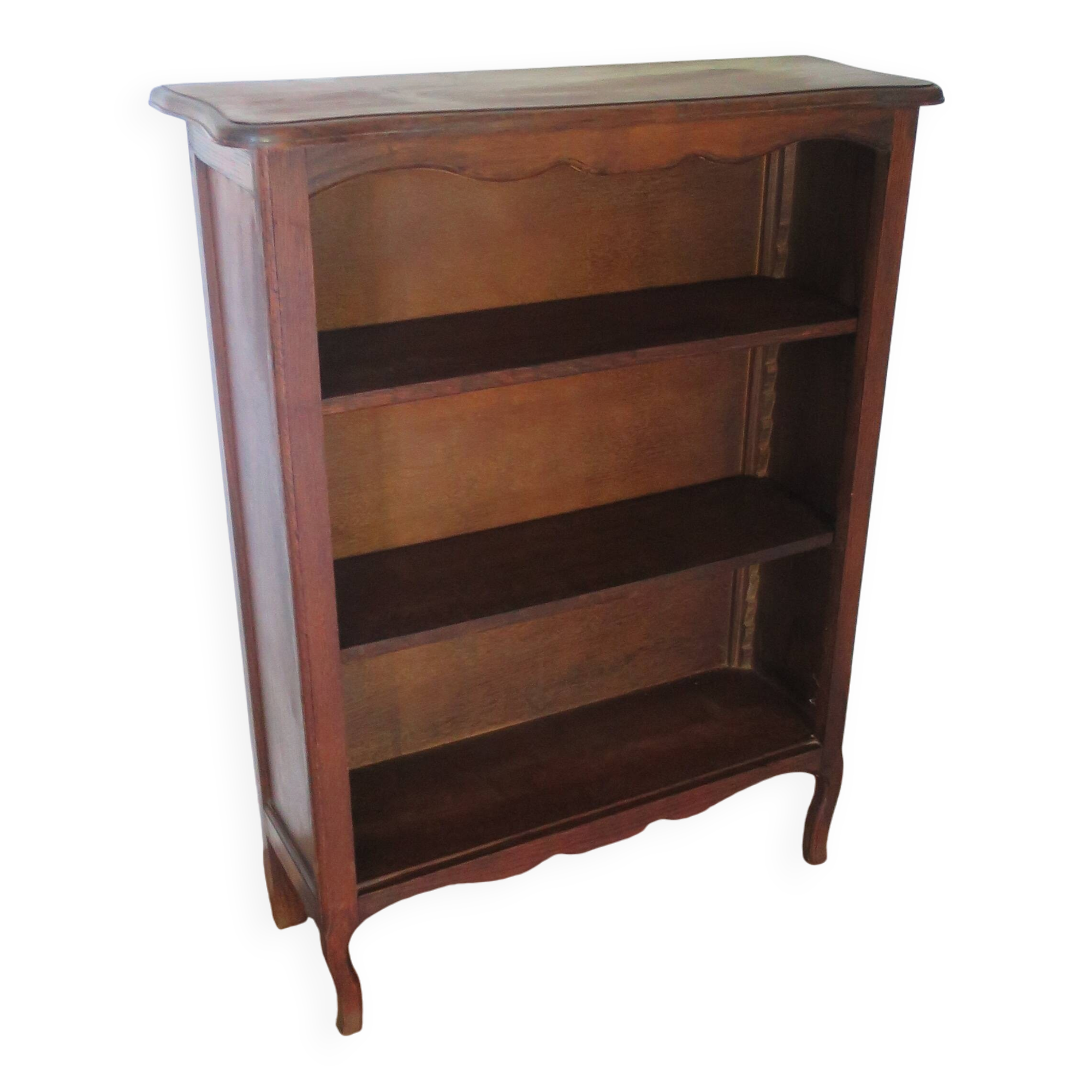 Bibus 3 niveaux-Chêne-Tablettes ajustables-Style Louis XV
