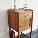 Art Deco style bedside table in solid oak, 1930s