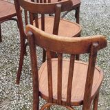 Set of 6 old bistro chairs Baumann and others