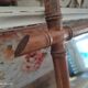 Miroir vintage en bois tourné façon bambou