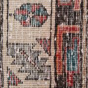 Traditional tribal wool runner rug long handmade oriental wool carpet 100x450cm