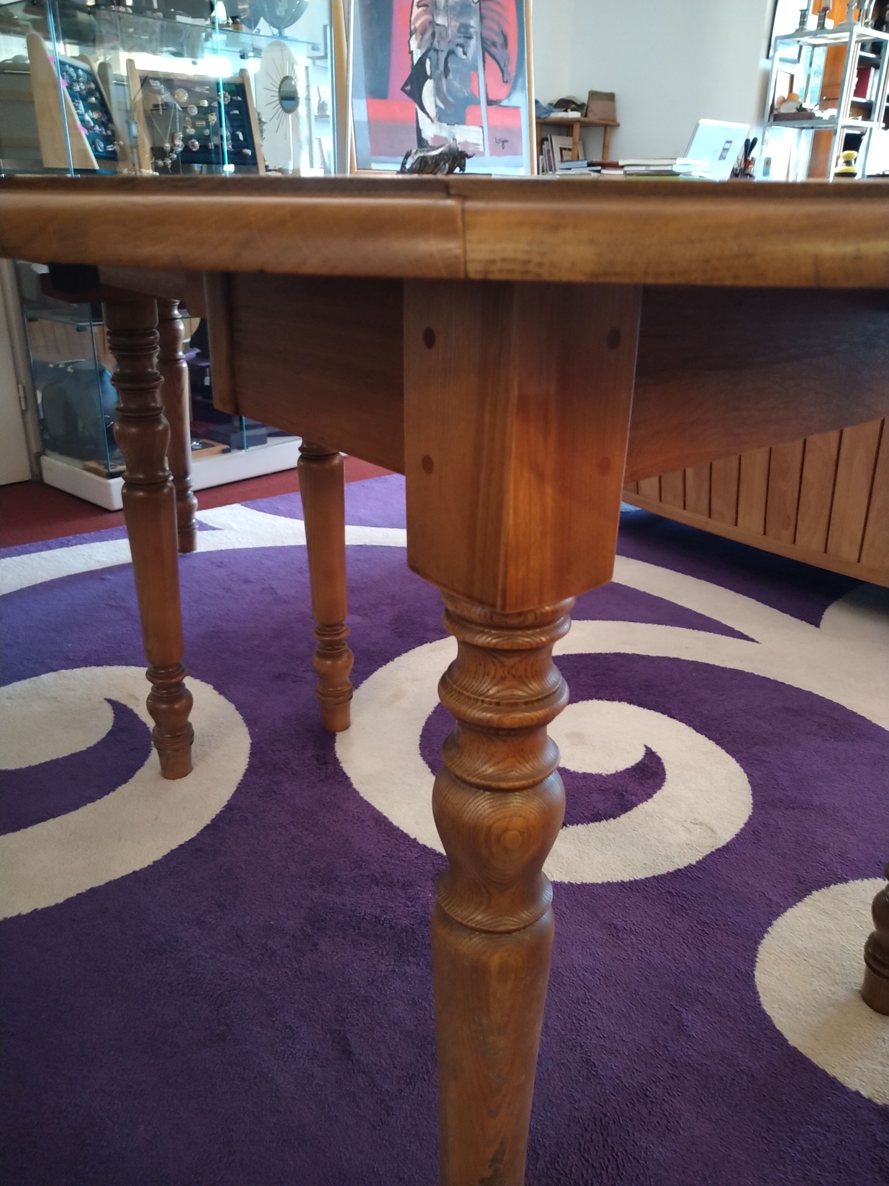 Round table 90 cm extensions six feet