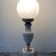 Italian lamp in alabaster and opaline from the 1970s.